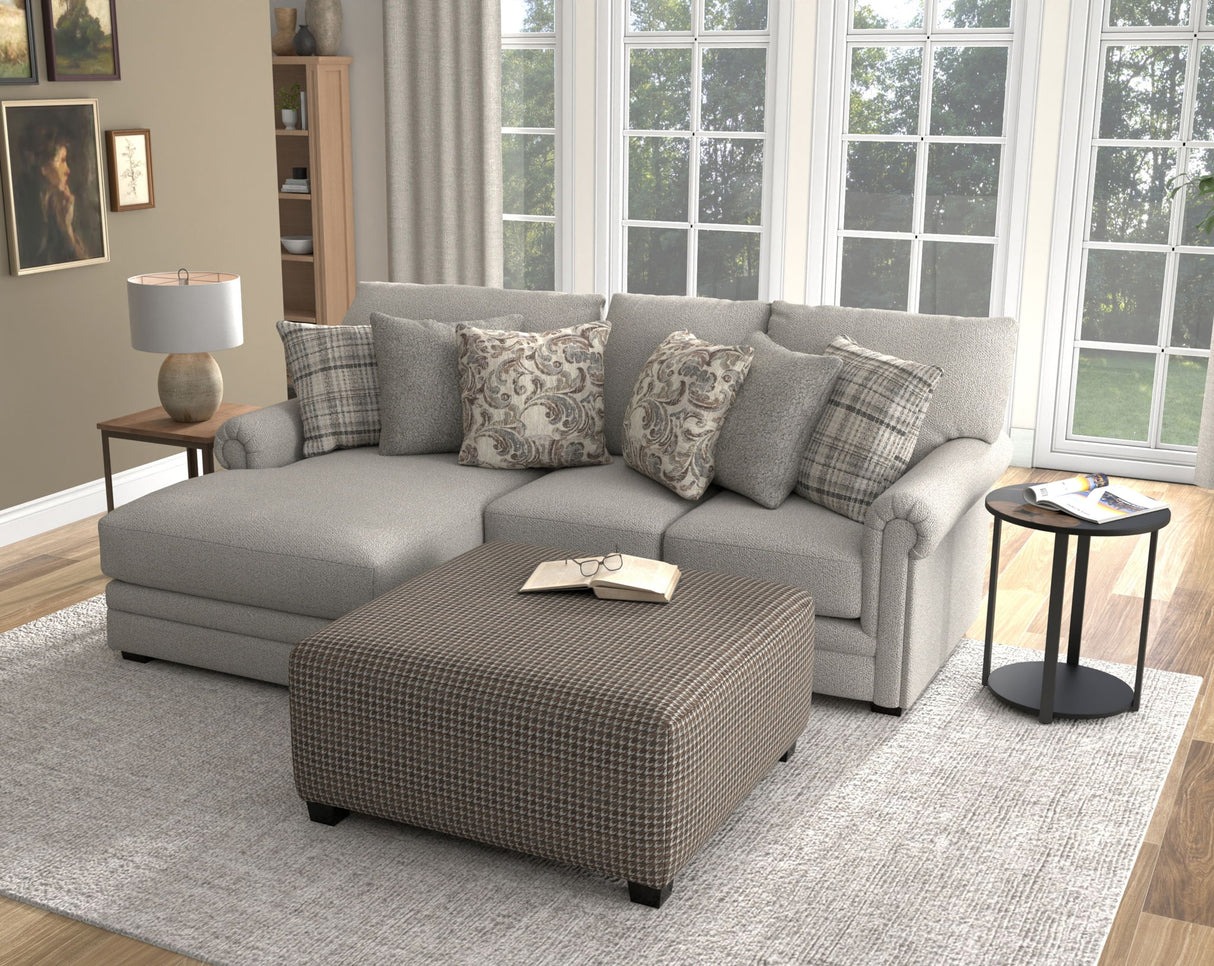 Livingston - Sectional With Comfort Coil Seating, 40" Cocktail Ottoman And Accent Pillows Included