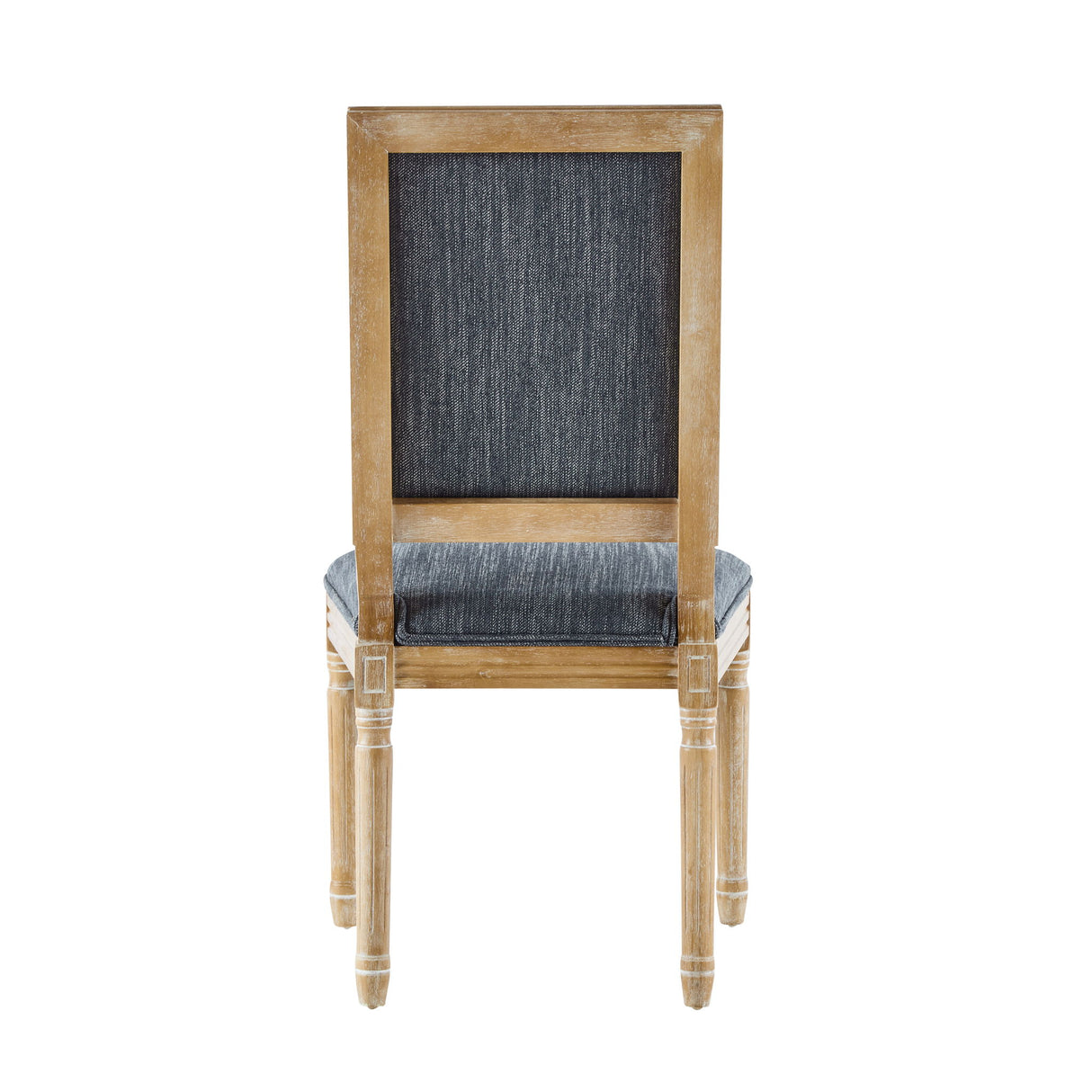 French Country Style Dining Chair With Upholstered Seating And Fluted Legs