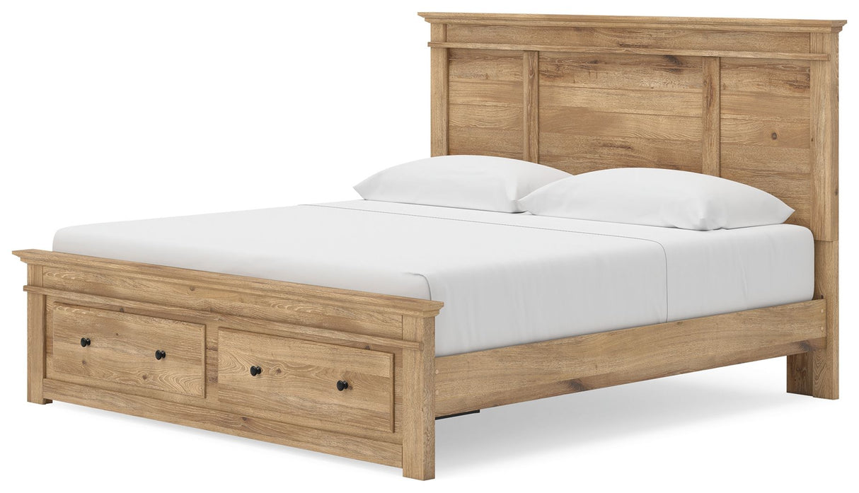 Makidern - Panel Storage Bed With Storage Footboard