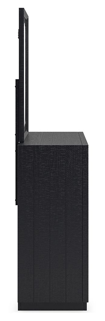 Londer - Dresser And Mirror - Black