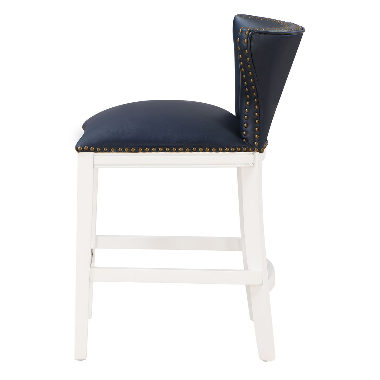 Macon - Counter Stool With Accents - Dark Blue