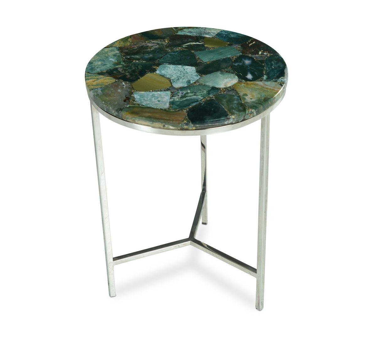 Foster - Jaspe Top Chairside Table - Green