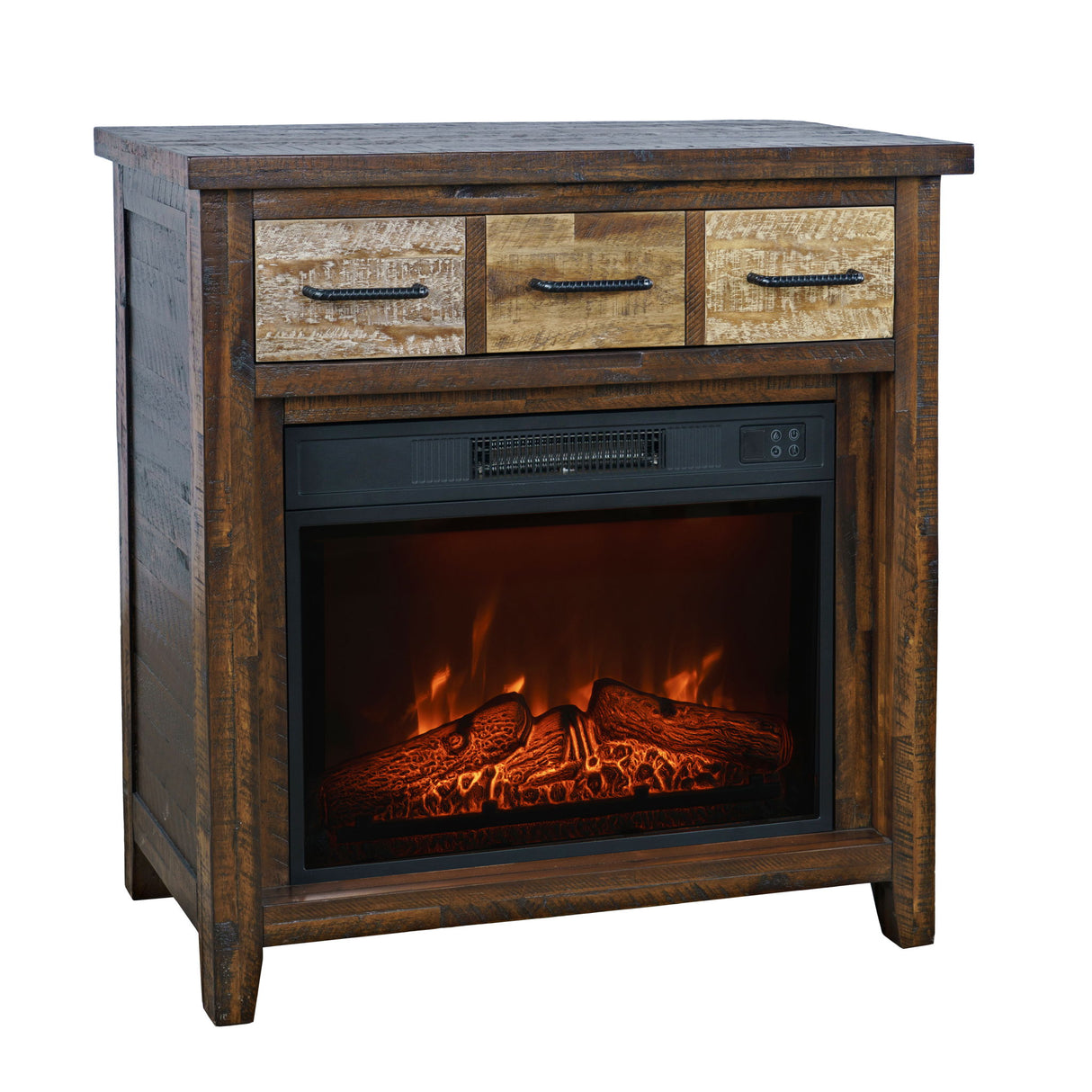 Painted Canyon - Electric Fireplace Media Console - Brown