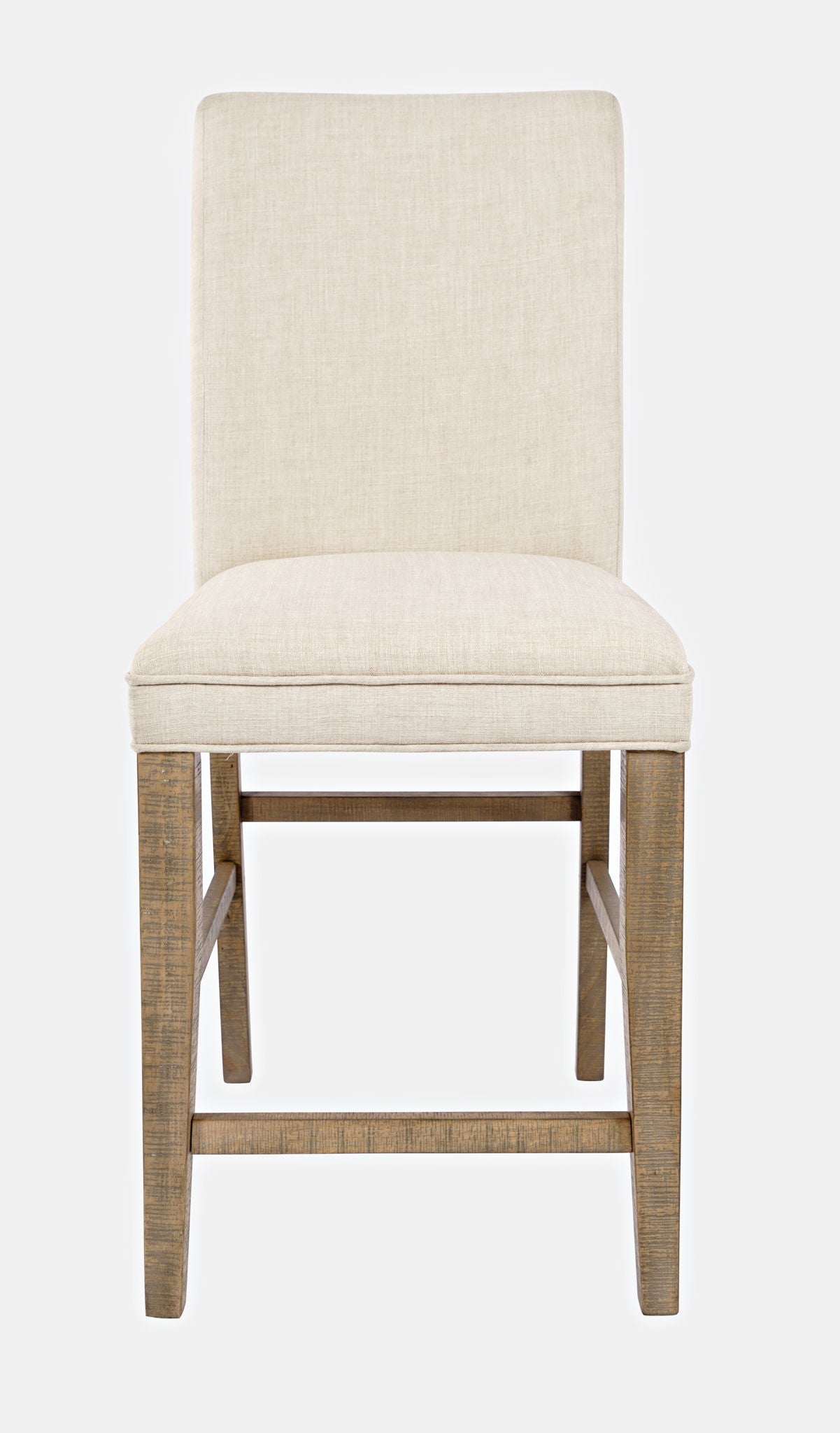 Carlyle Crossing - Upholstered Stool (Set of 2) - Distressed Medium Brown / Beige