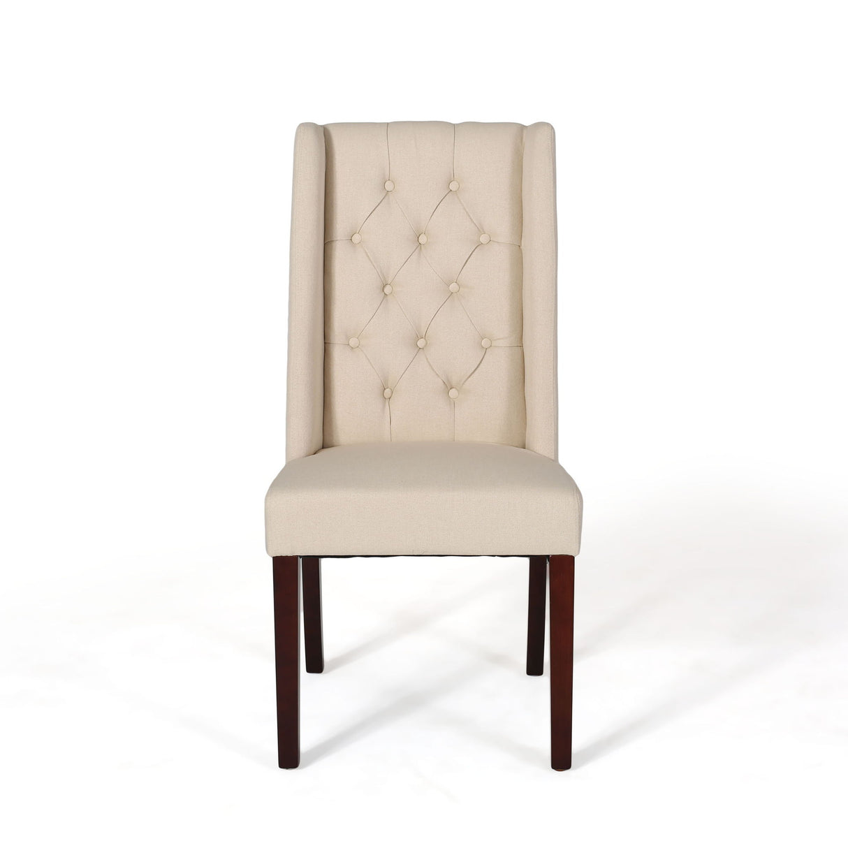 Sophisticated Tufted Dining Chair With High Back Design