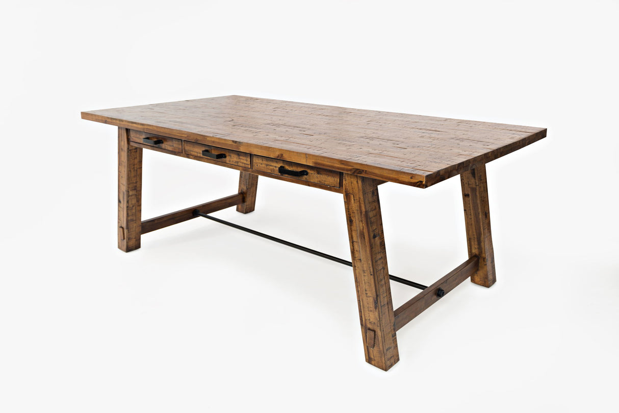 Cannon Valley - Trestle Dining Table - Distressed Medium Brown
