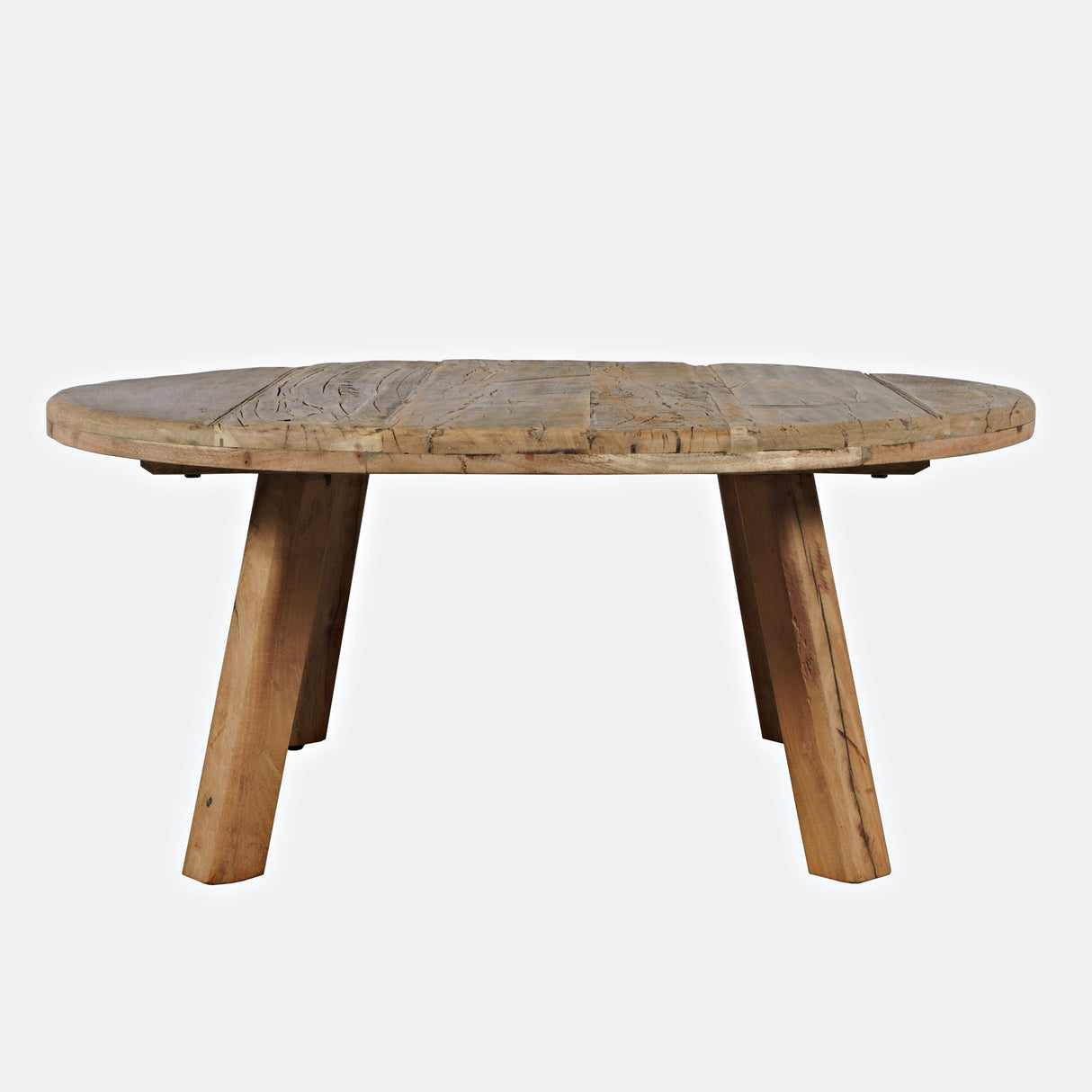 Reclamation - 36" Round Coffee Table - Rustic Unfinished Brown