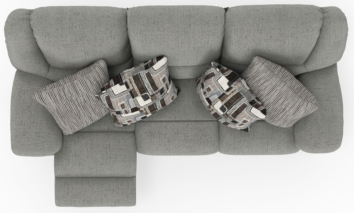 Trifecta - Sofa With 3 Recliners and Drop Down Table