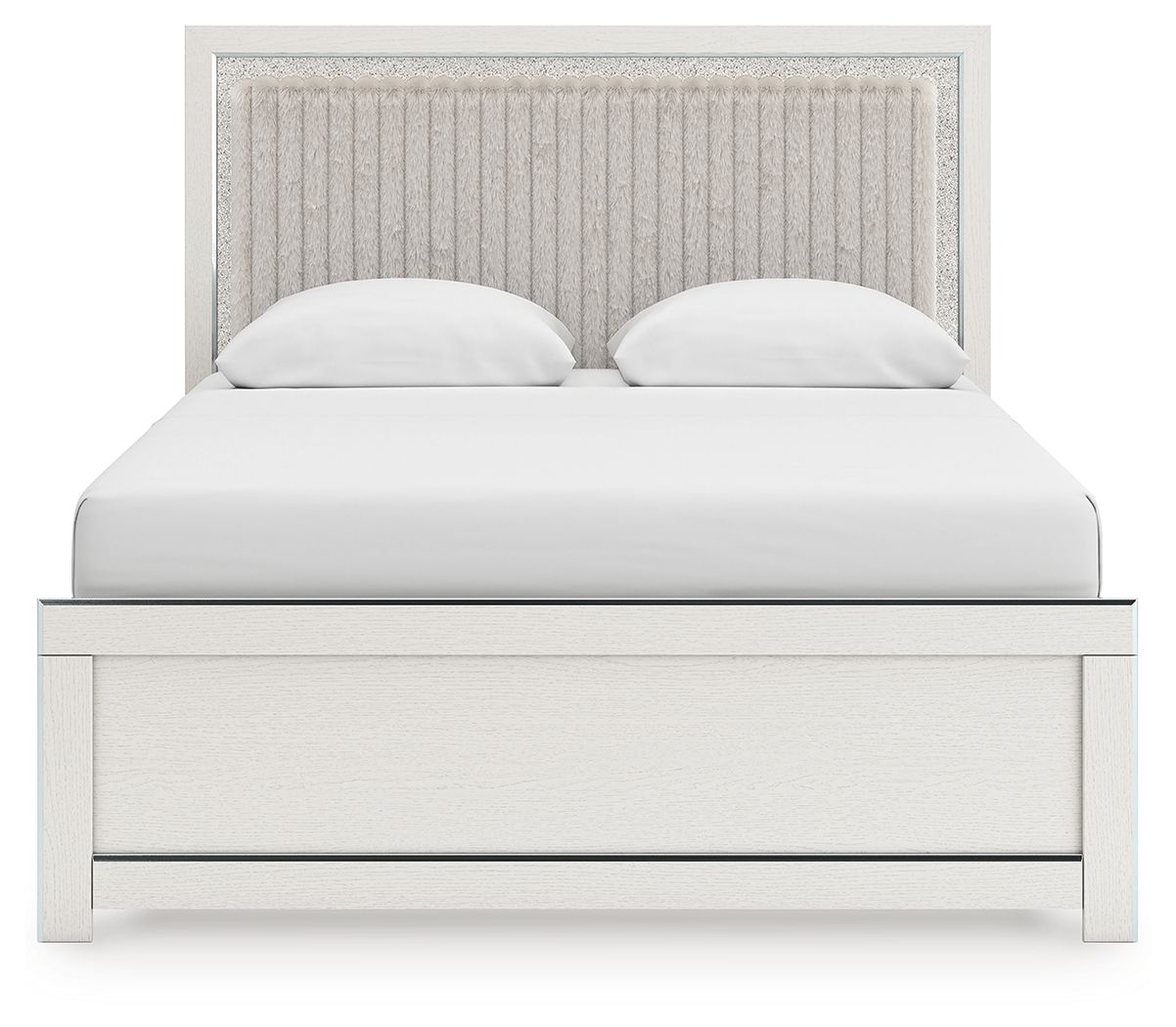 Zuraleus - Queen Upholstered Panel Bed - White