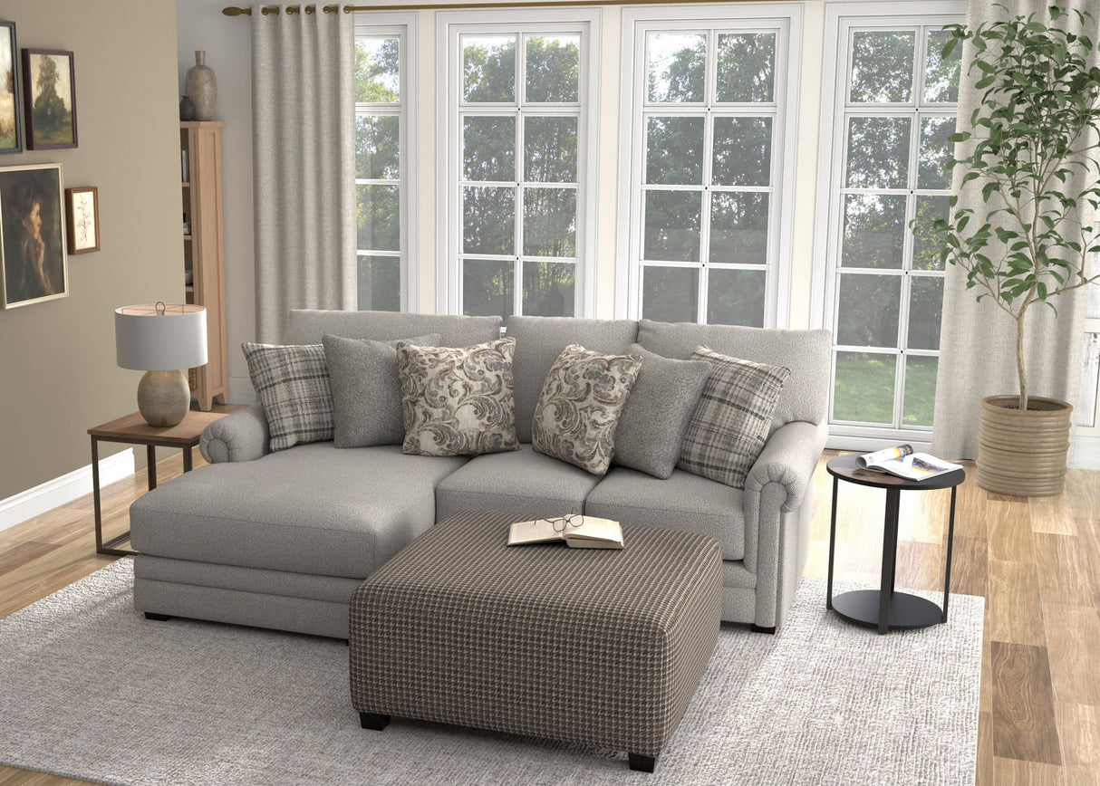 Livingston - Sectional With Comfort Coil Seating, 40" Cocktail Ottoman And Accent Pillows Included