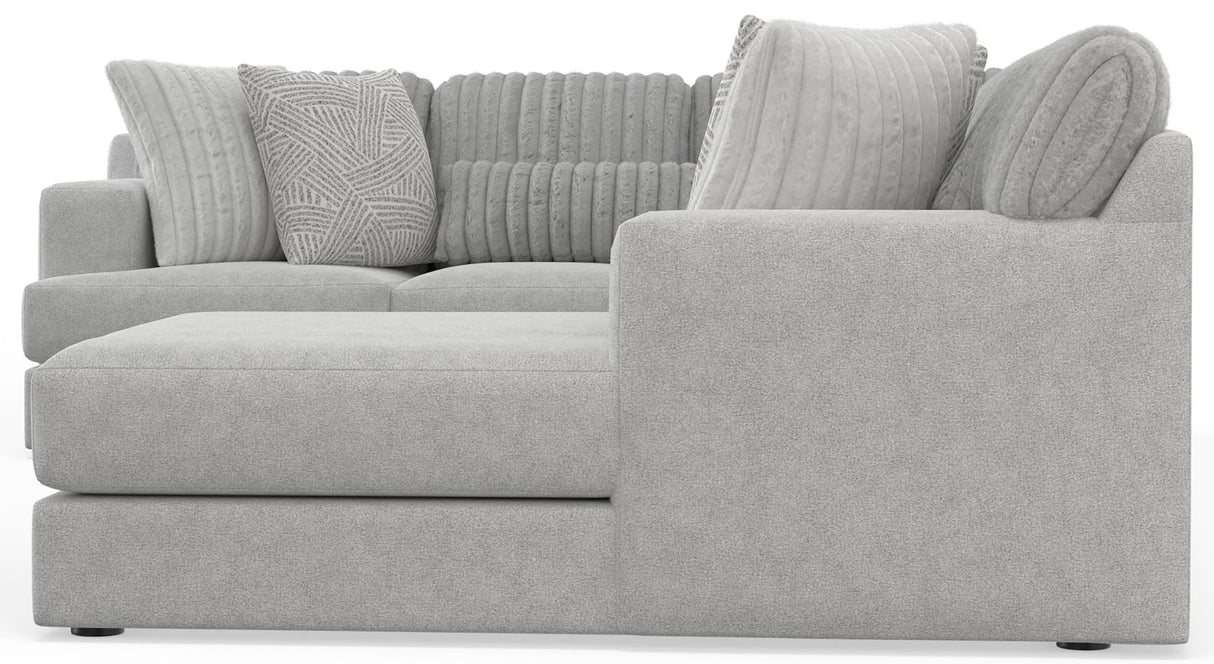 Logan - Upholstered Sectional With Comfort Coil Seating And Accent Pillows Included