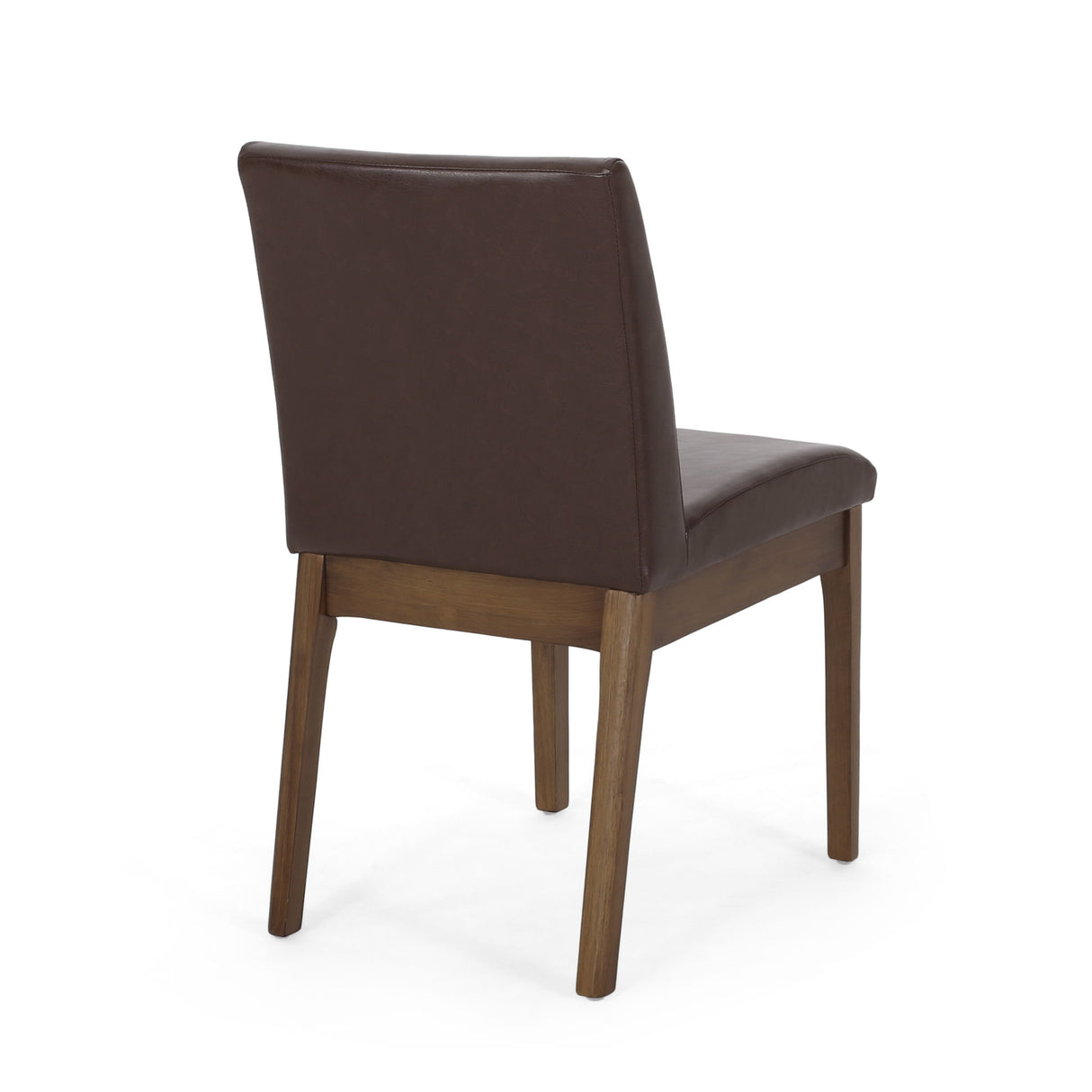 Modern Dining Chair With Upholstery - Dark Brown