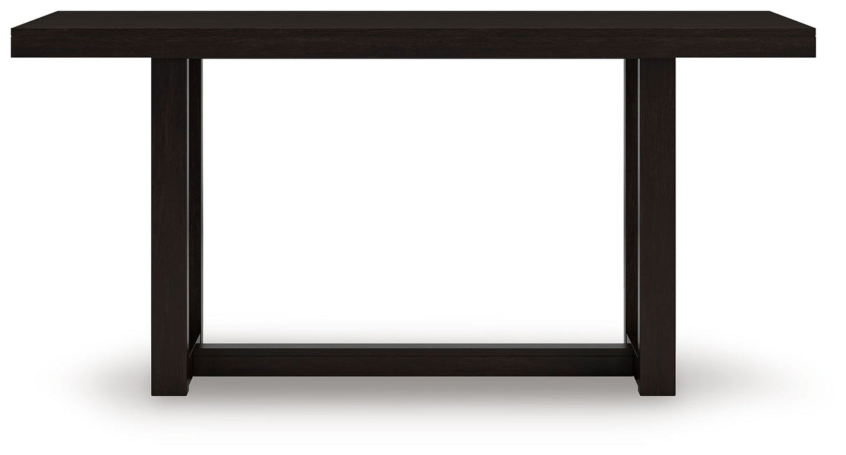 Neymorton - 5 Pc. - Rectangular Dining Room Counter Table, 4 Barstools - Dark Grayish Brown