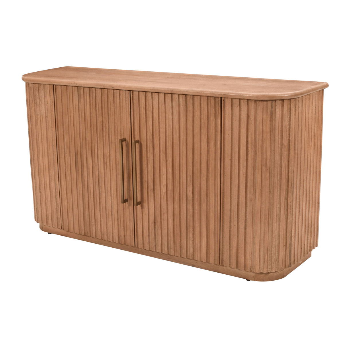 Breck - Curved Accent Cabinet - Brown