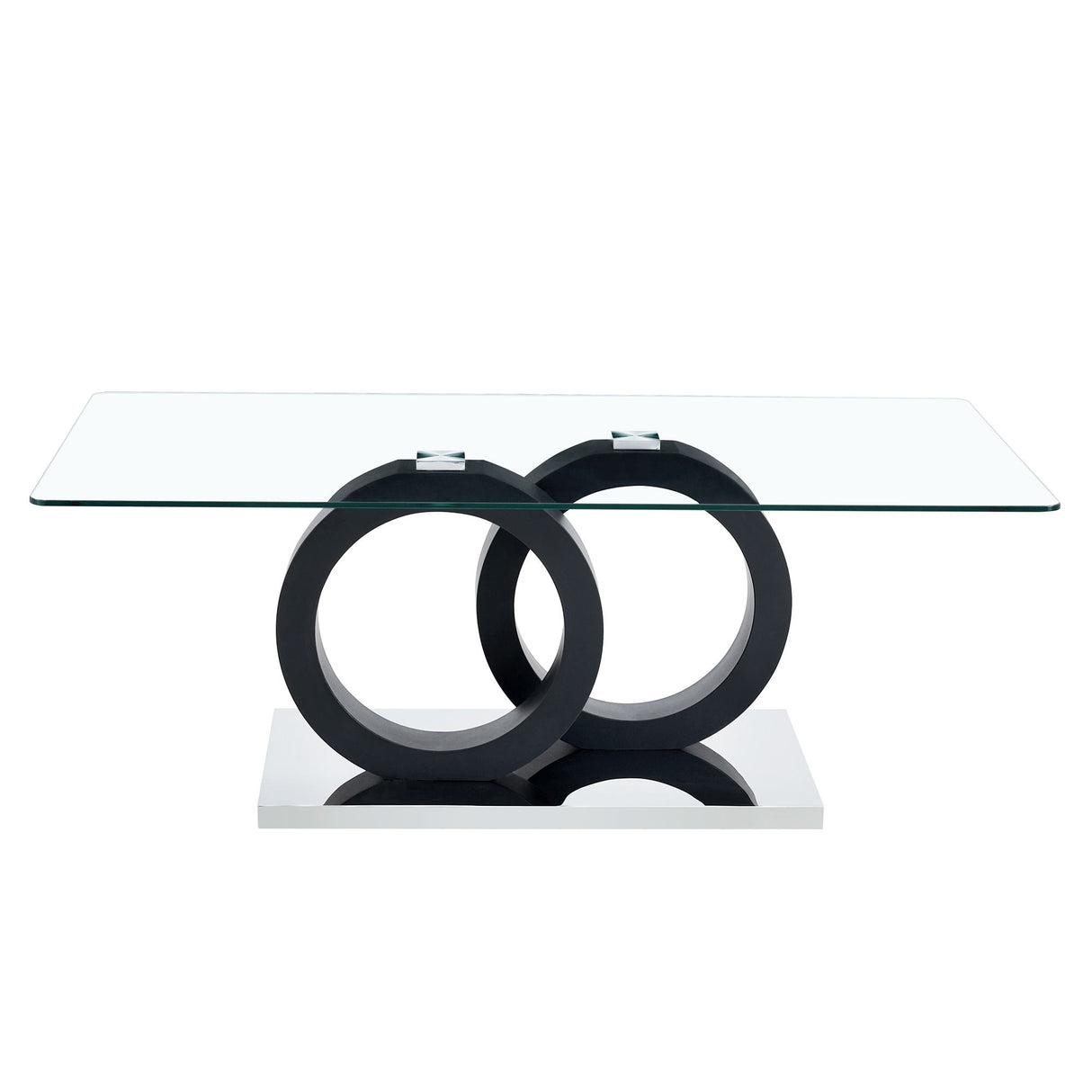 Contemporary Style Glass Top Coffee Table