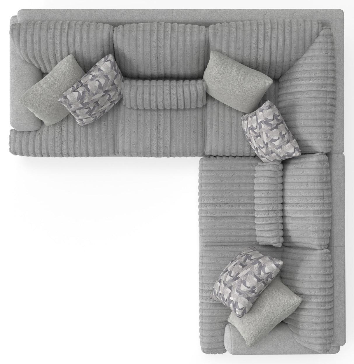 Titan - Sectional With Comfort Coil Seating And Accent Pillows Included