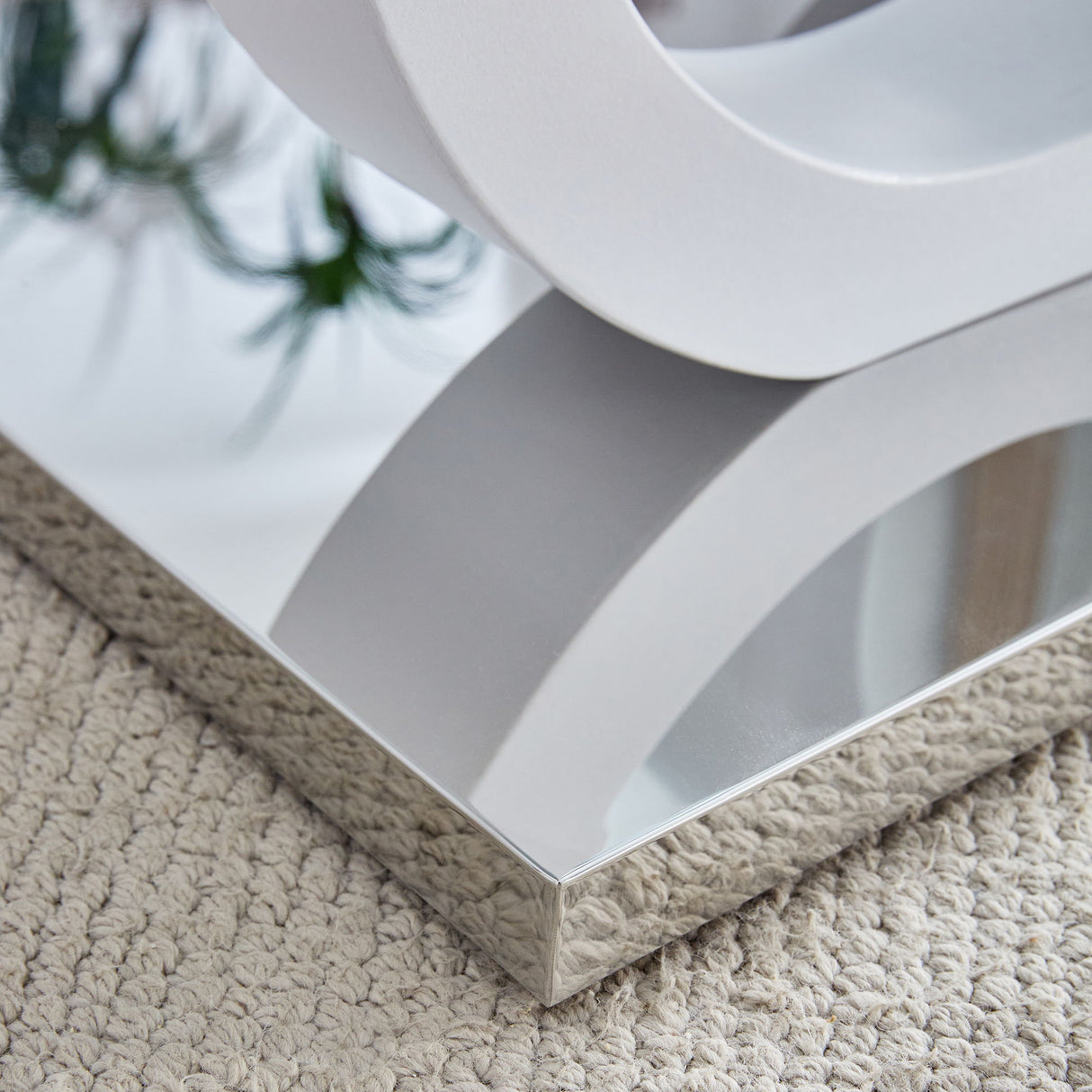 Contemporary Style Glass Top Coffee Table