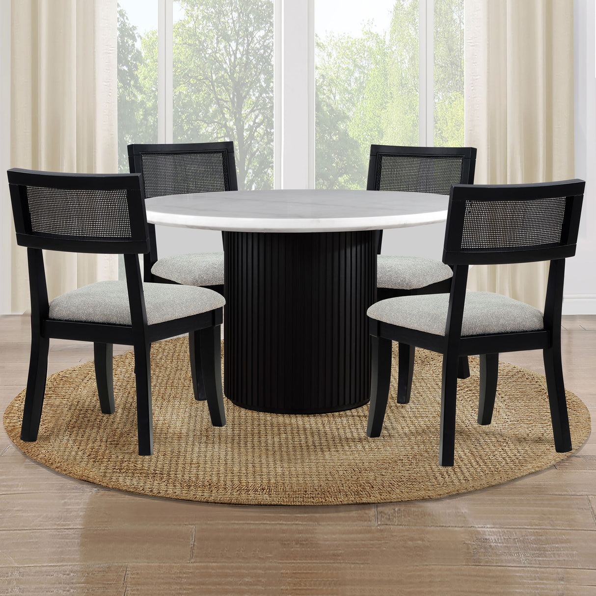 Colvin - Dining Set With Cane Chairs