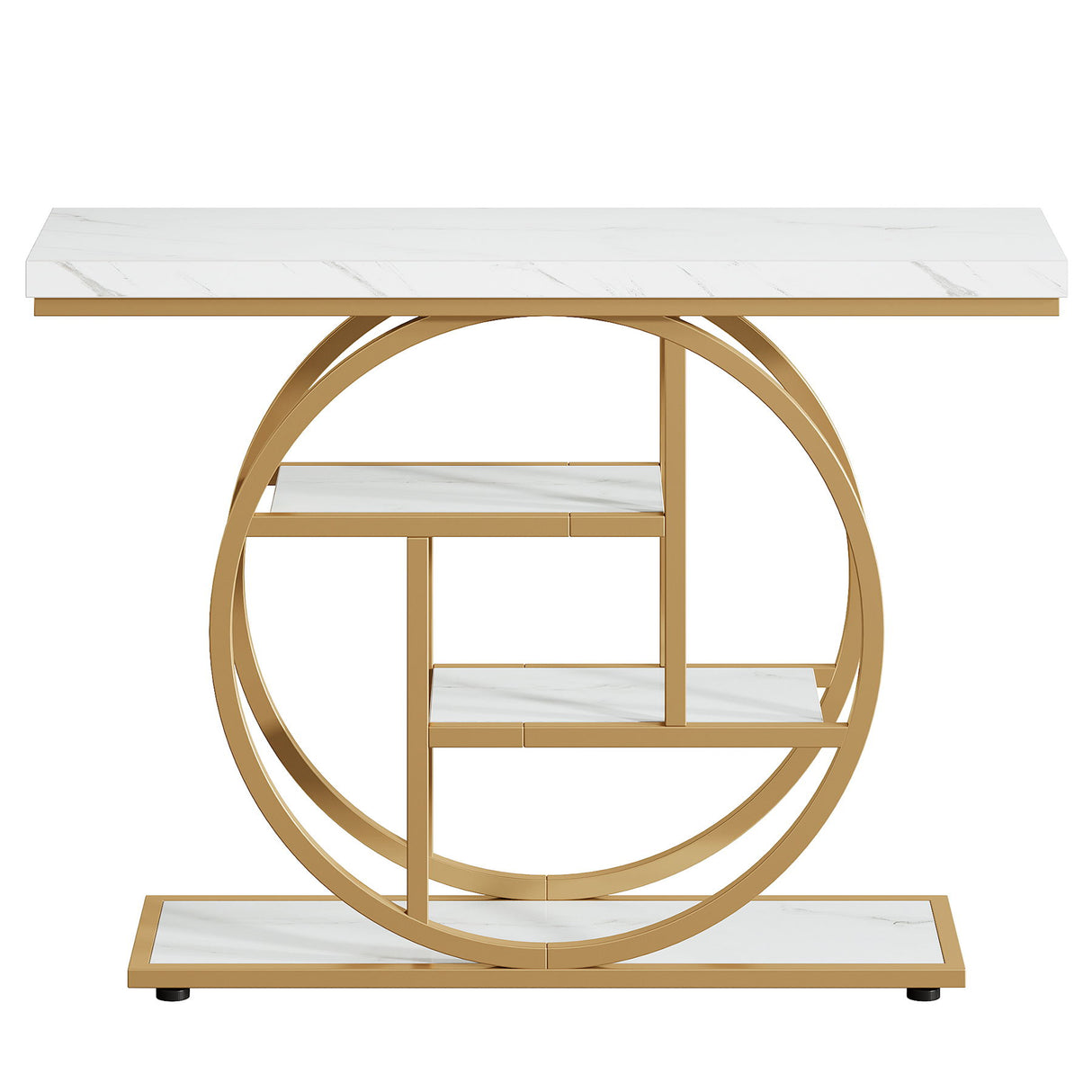 Console Table With 4 Tier Design For Living Hallway