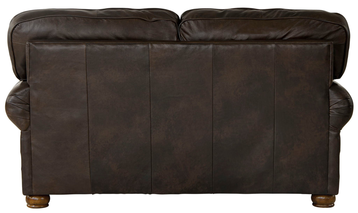 Roberto - Leather Loveseat - Cocoa