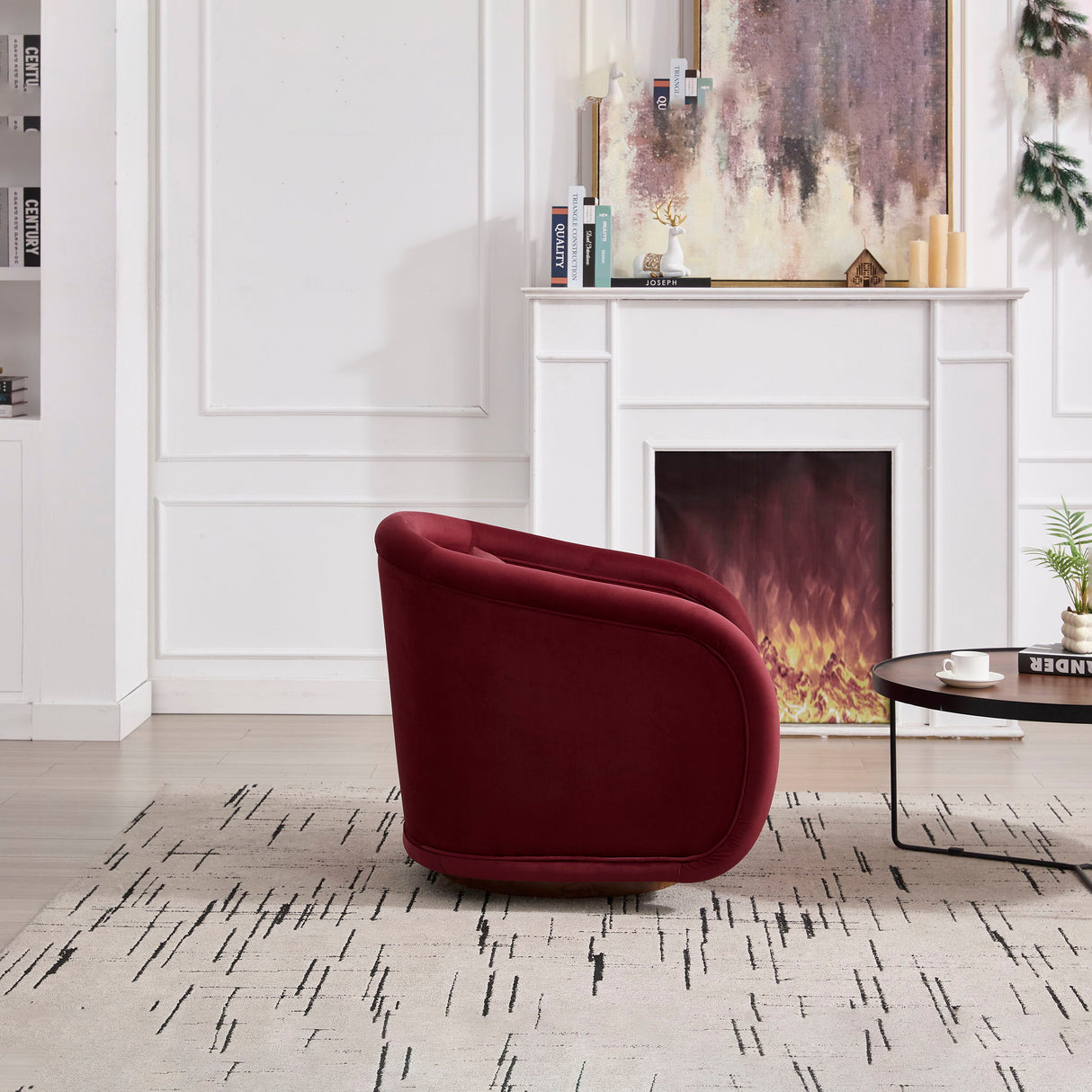 Swivel Accent Chair With 360 Degree Rotating