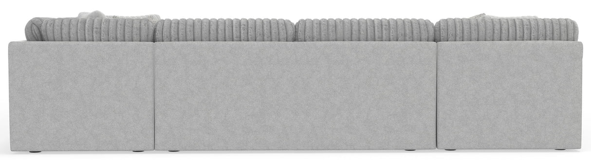 Logan - Upholstered Sectional With Comfort Coil Seating - 46" Cocktail Ottoman And Accent Pillows Included