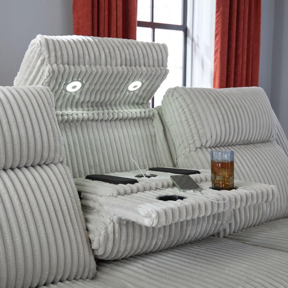 Forest Lake - Power Reclining Sofa With Adj Headrest