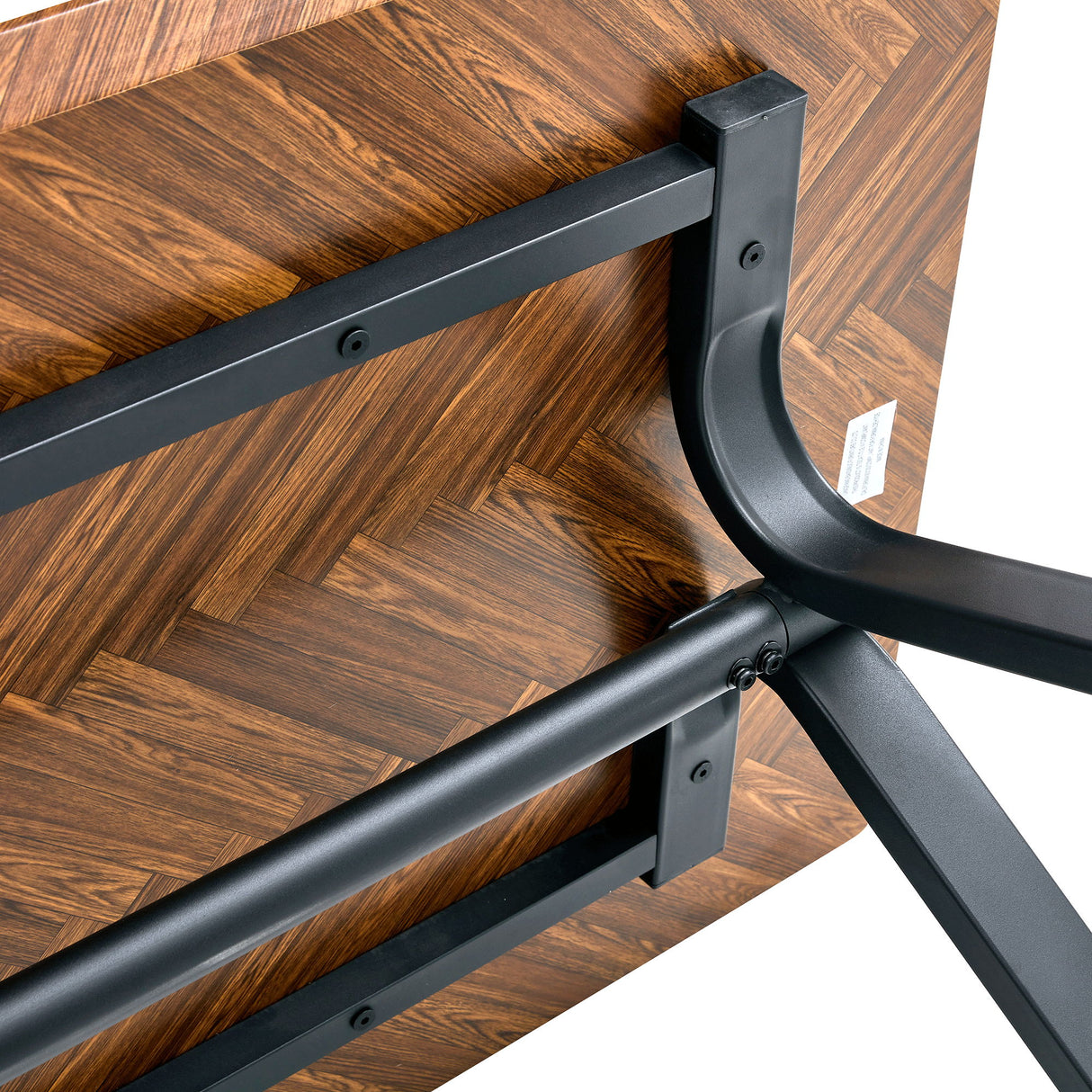 Herringbone Pattern Dining Table A Perfect Match For Modern Minimalist And Industrial Home Styles - Walnut