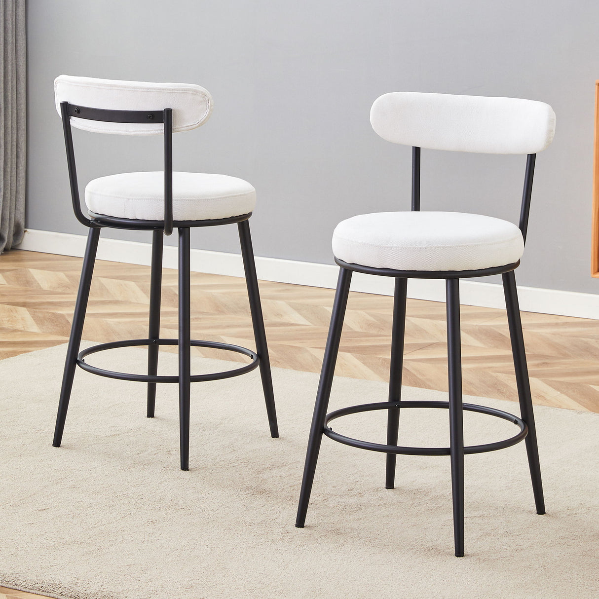 Fashionable Ergonomic High Legged Bar Chairs (Set of 2)