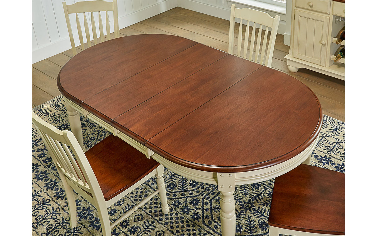 British Isles Dining Leg Table With 2-12 Leaves