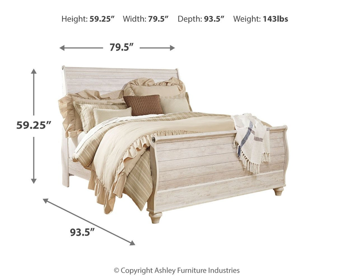 Willowton - Sleigh Bed