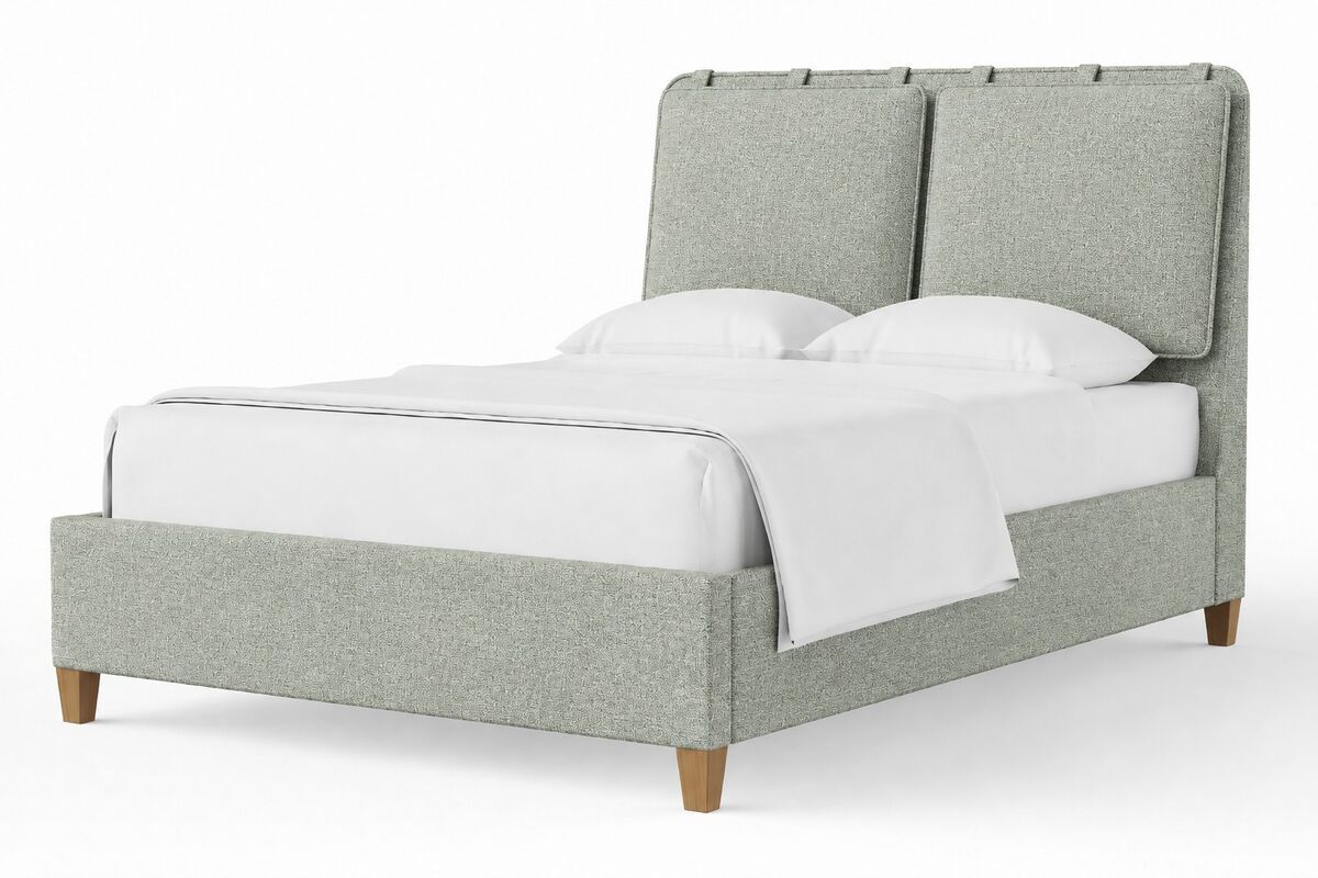 Pure Maple - Upholstered Bed - Forest Green / Natural Maple