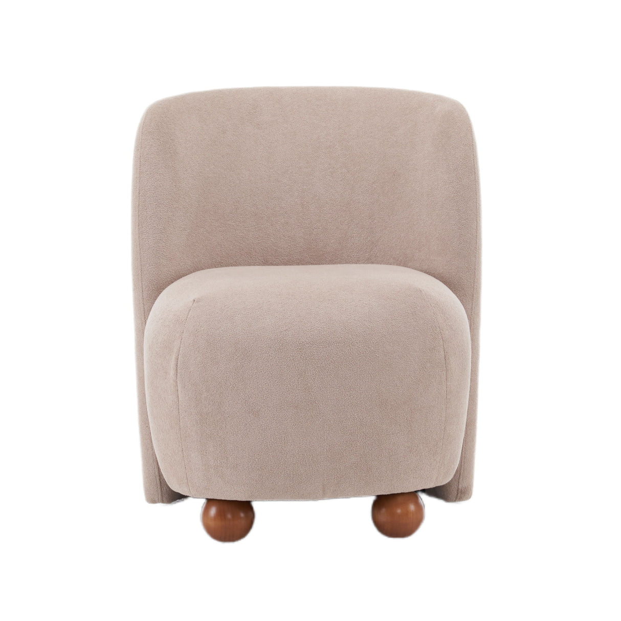 Modern Low Back Accent Upholstered Armless Living Room Chairs, Round Feet