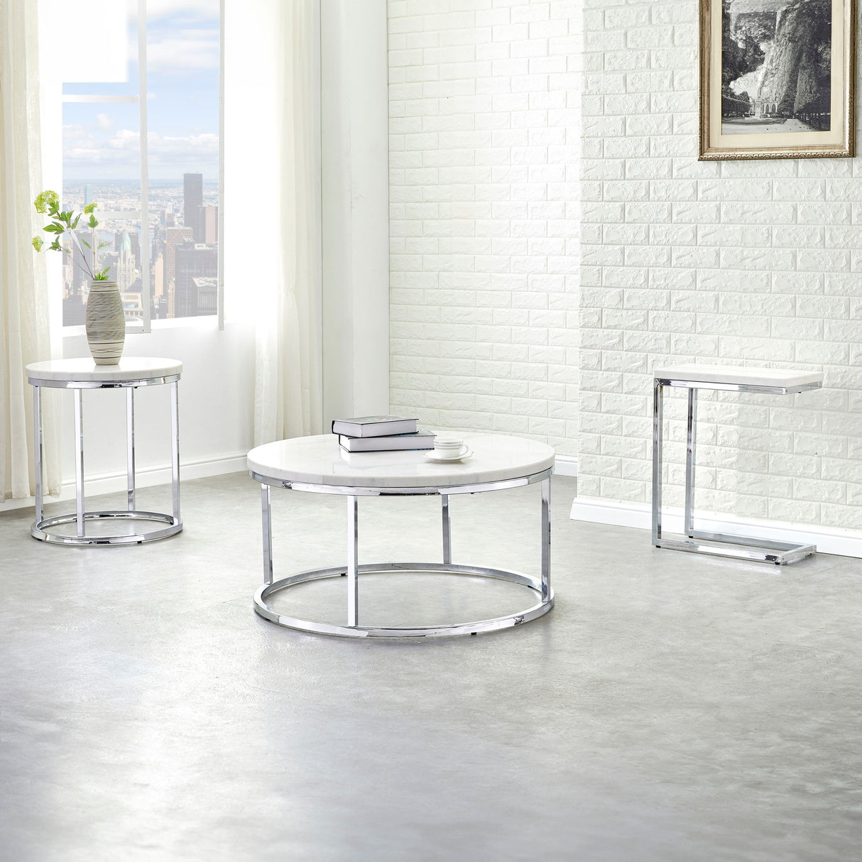 Echo - Marble Top Round Table