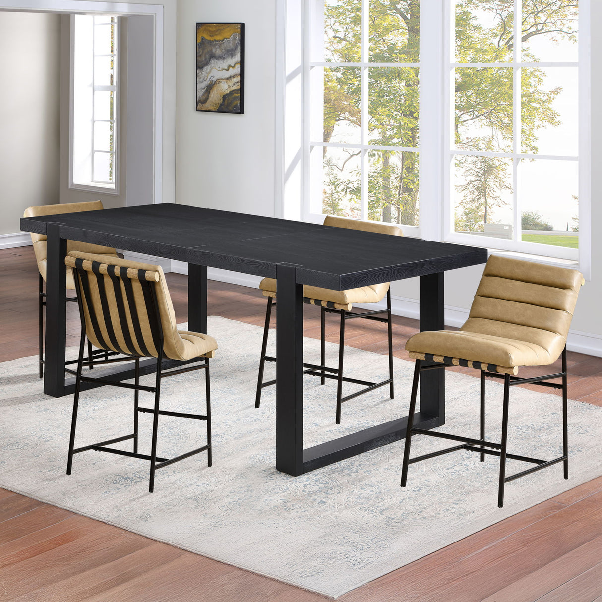 Yves - Counter Table And 4 Nicco Chairs