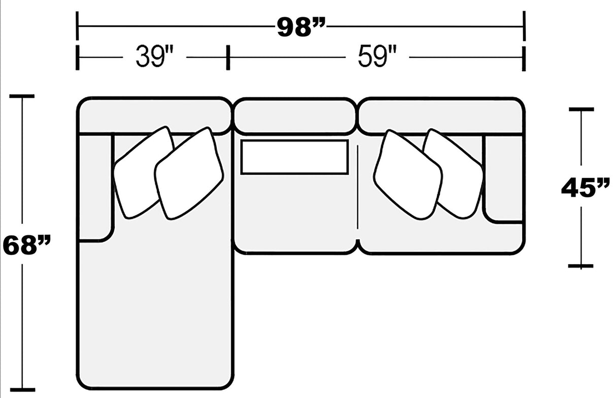 Logan - Upholstered Sectional With Comfort Coil Seating And Accent Pillows Included