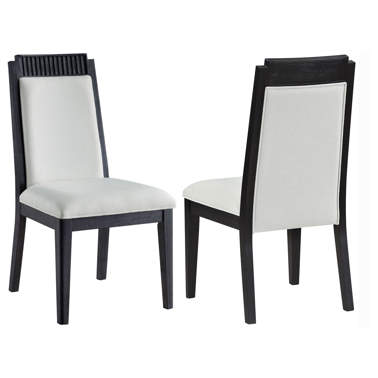 Dining Side Chair (Set of 2) - Black / Ivory