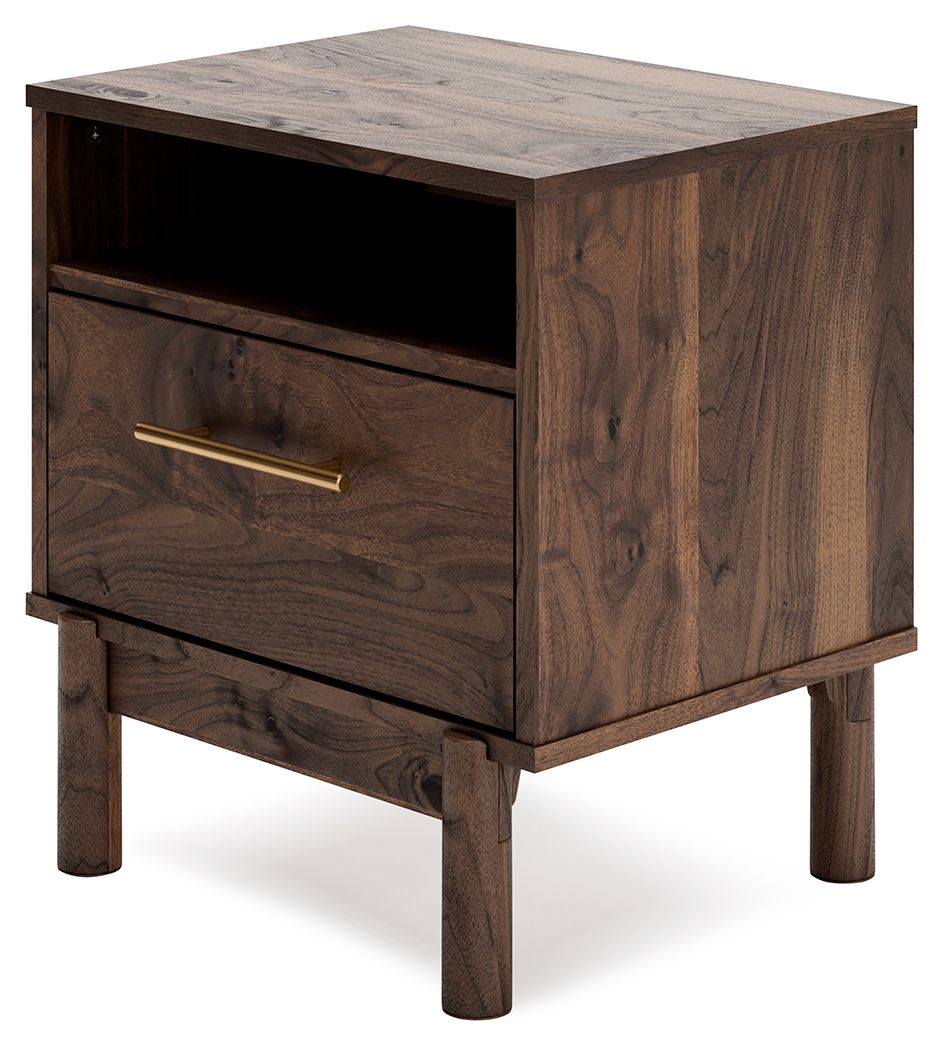 Calverson - One Drawer Night Stand - Medium - Mocha