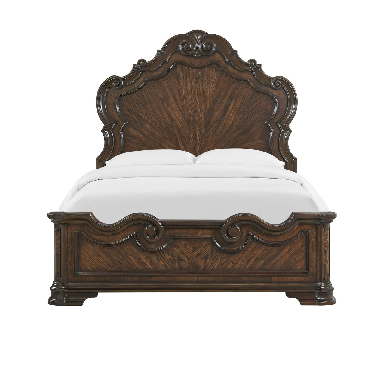 Royale - 5 Piece Queen Bedroom Set (2 Nightstands) - Dark Brown