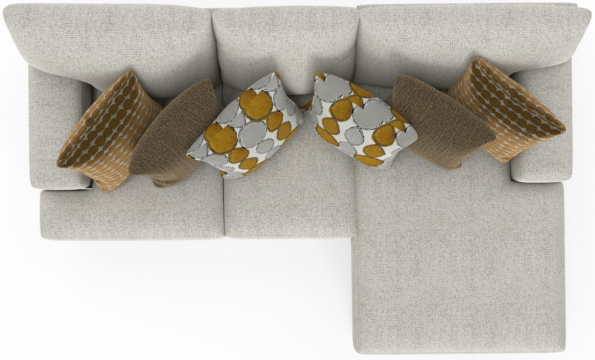 Tori - Sectional With Comfort Coil Seating And Accent Pillows Included