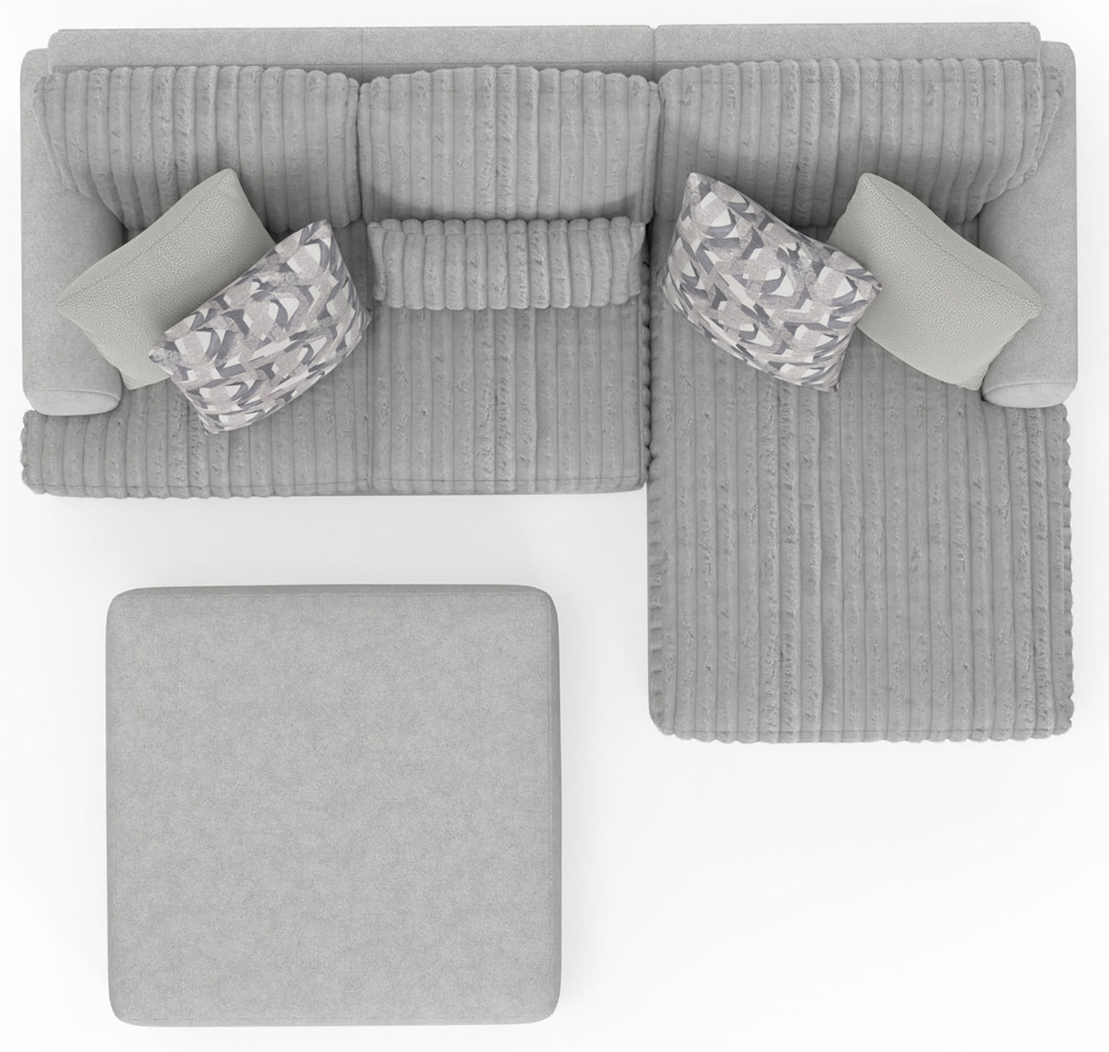 Titan - Sectional With Comfort Coil Seating, Cocktail Ottoman And Accent Pillows Included