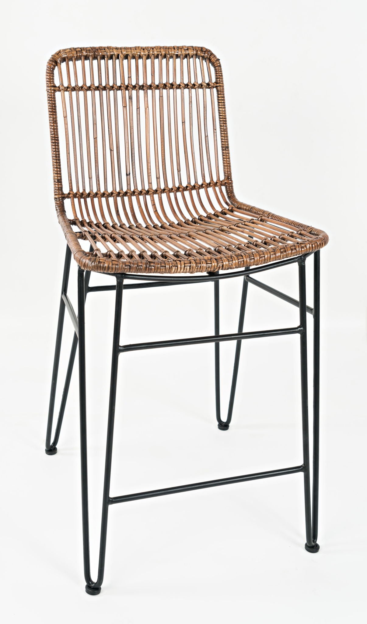 Weaver - Rattan Hairpin Counter Stool (Set of 2) - Rattan Brown