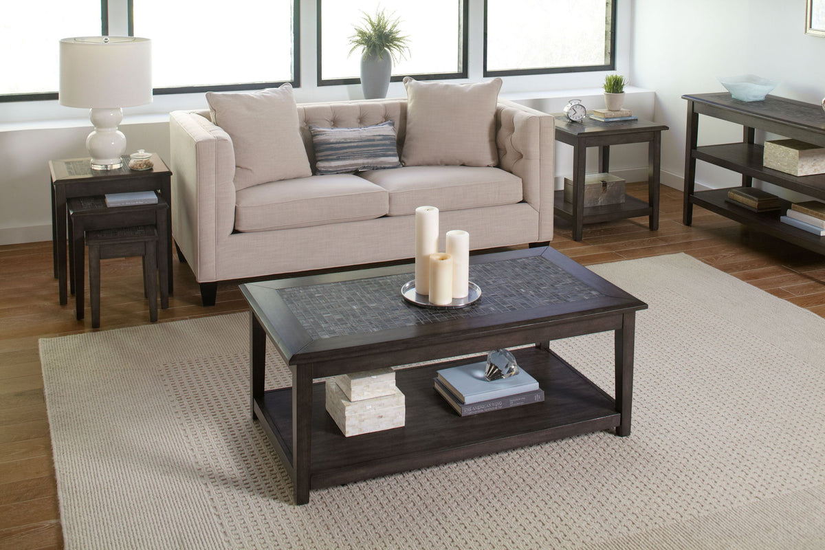 Baroque - Mosaic End Table - Gray