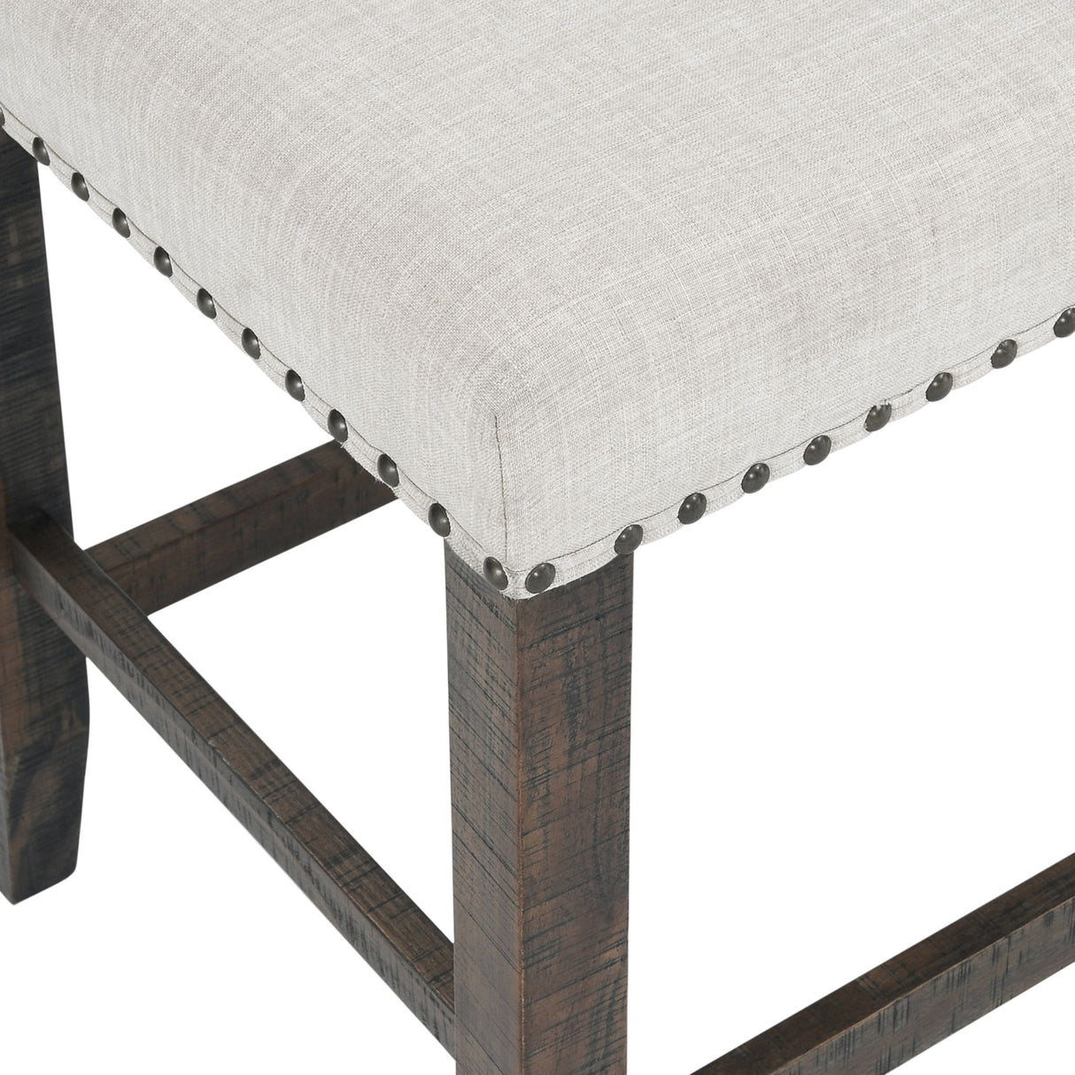 Willow Creek - Counter Bench - Distressed Brown / Beige