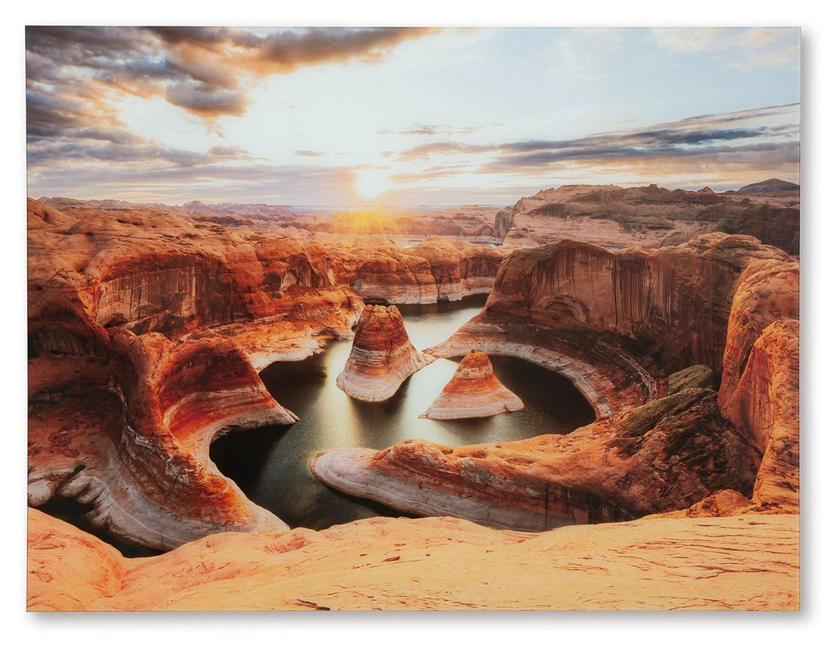 Deemsdon - Wall Art - Blue / Amber