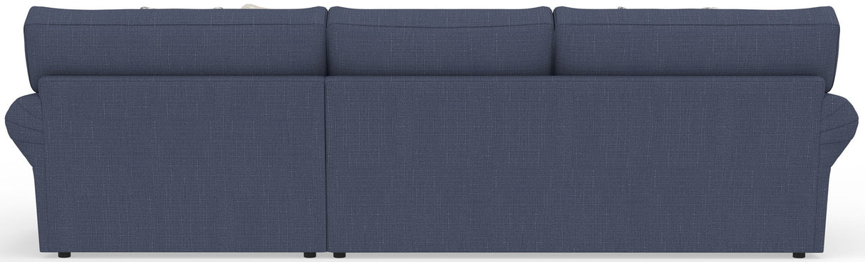 Cape May - Sofa Chaise With Comfort Coil Seating, 41" Cocktail Ottoman And 5 Accent Pillows Included