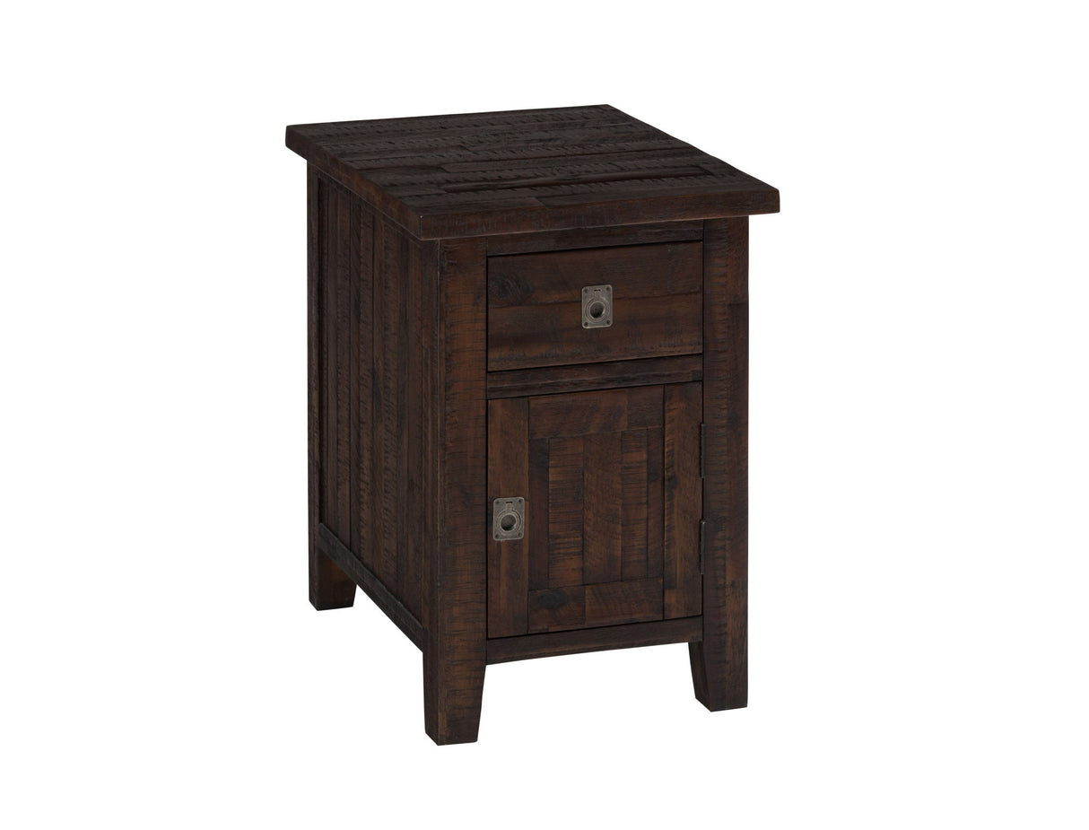 Kona Grove - Cabinet Chairside Table - Chocolate Dark Brown