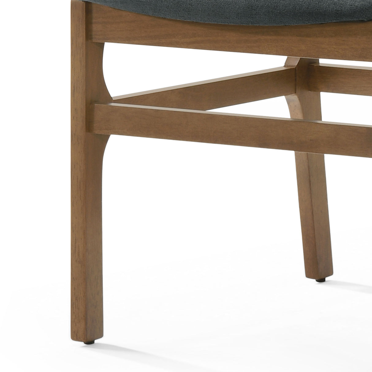 Contemporary Dining Chair Set Upholstered Fabric With Rubberwood Frame