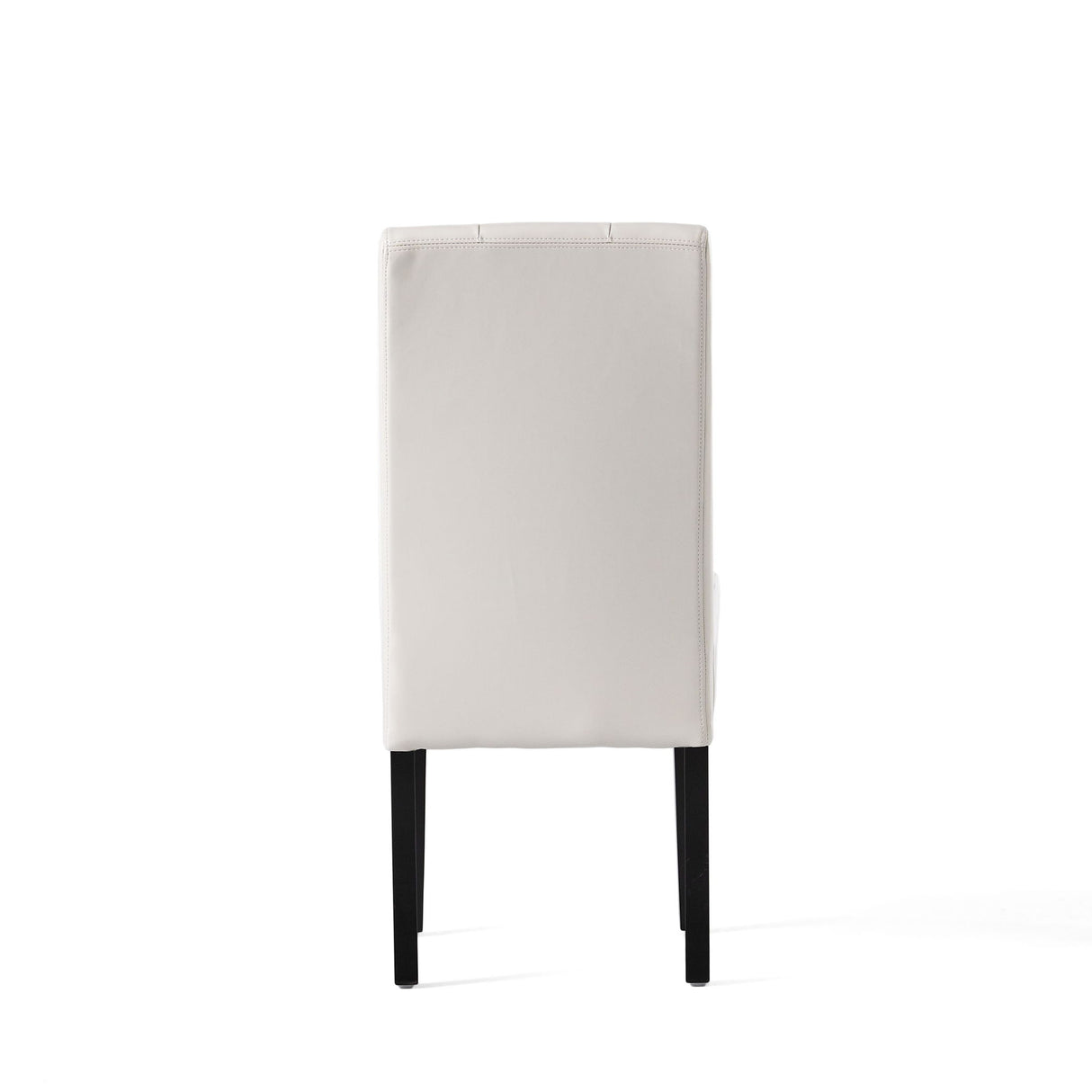 Carter - 5 Tuft Dining Chair With Button Tufted Backrest And Espresso Legs - Ivory