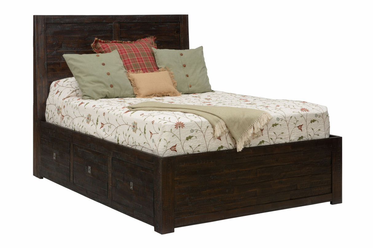 Kona Grove - King Storage Bed - Chocolate Dark Brown